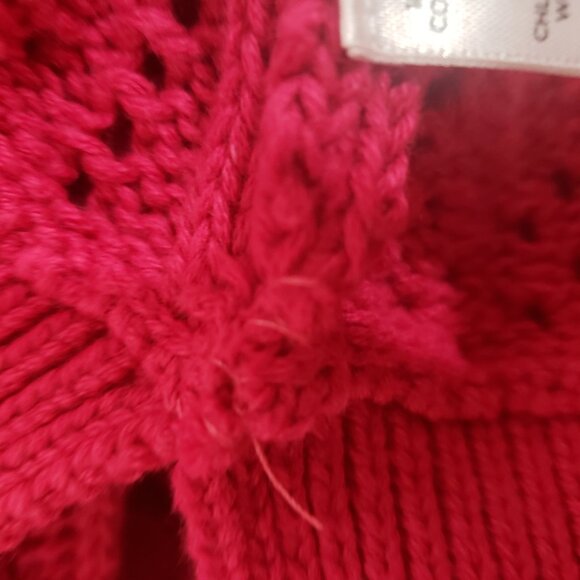 Loft Ann Taylor Women's Short sleeve open front cardigan sweater Hot Pink Size M - Picture 8 of 9